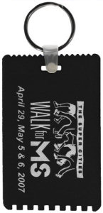Promotional Ice Scrapers: 3.25 inch Recycled Credit Card Scraper Keychain